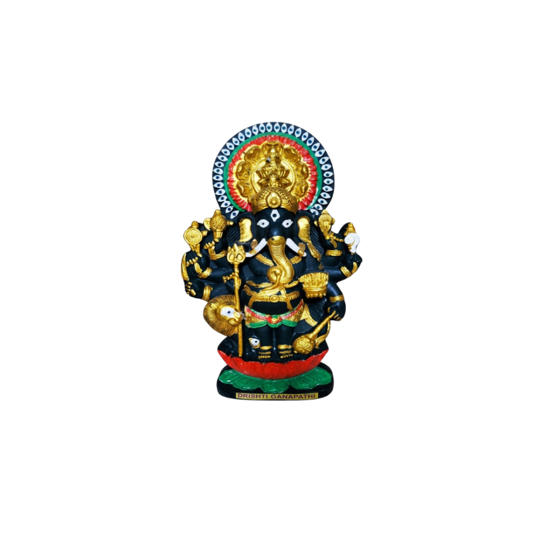 Statue de Drishti Ganapathi (Black)