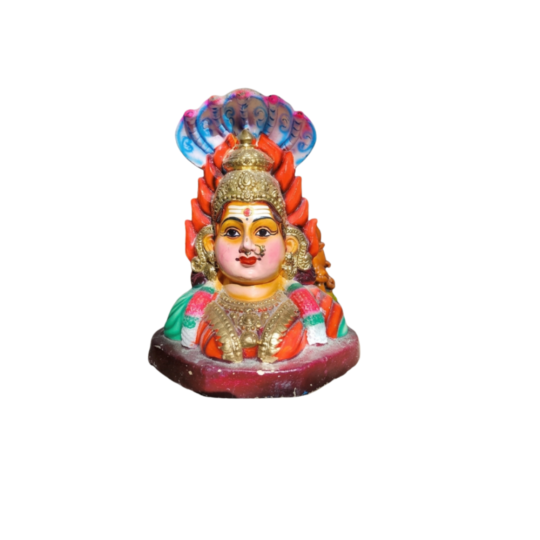 Statue de Goddess Amman Bust with Snake Hood