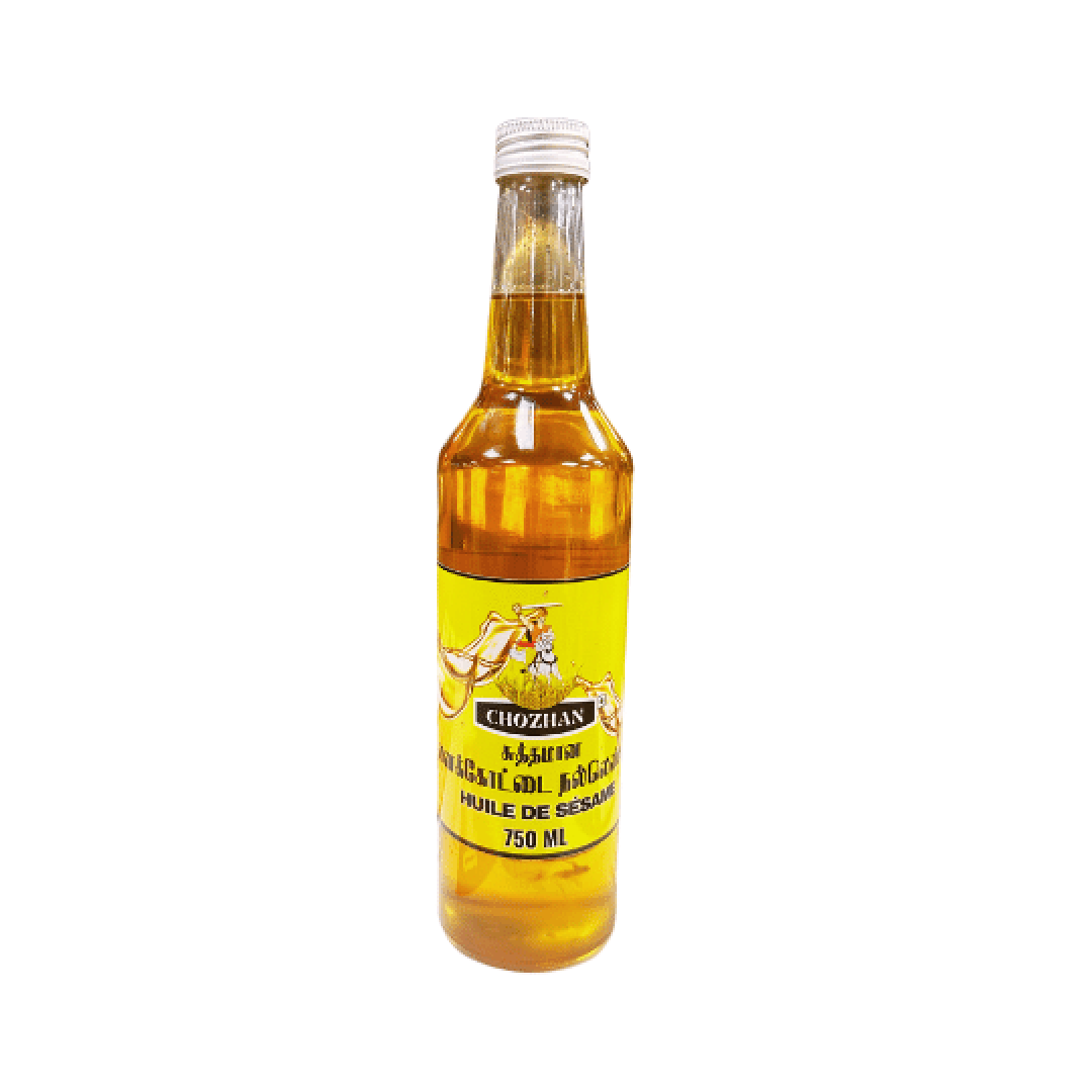 Chozhan - Huile de sésame (bouteille en verre) - 750 ML