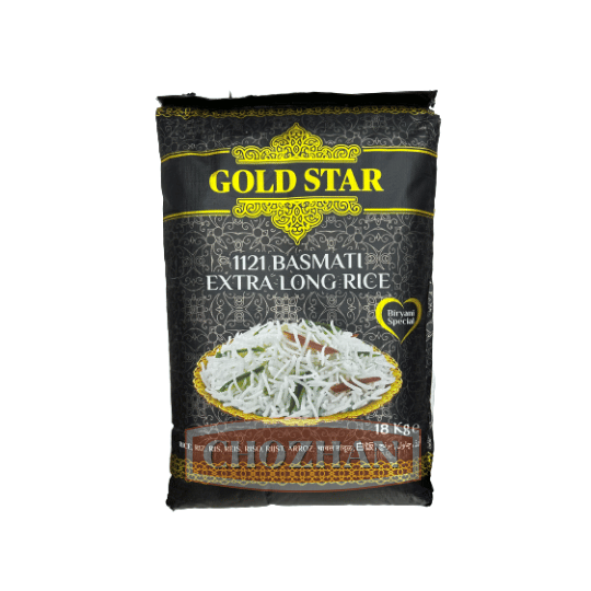 GOLD STAR -1121 RIZ BASMATI EXTRA LONG - 18 KG