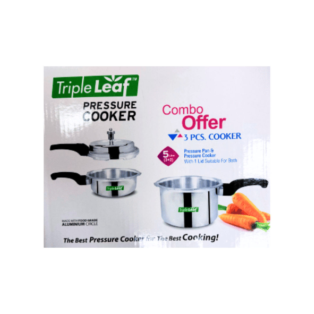 டிரிபிள் லீஃப் - பிரஷர் குக்கர் - 3L+2L=5L