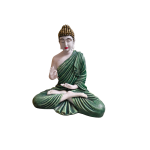 Sitting Buddha statue (green robes)