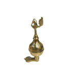 Traditional brass decorative lamp/diya Statue topped with a bird