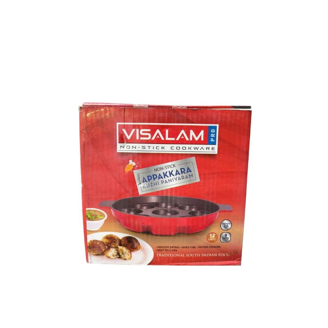 Visalam Non - Stick Cookware Appakkara Kuzhipaniyaram 9 Cavity