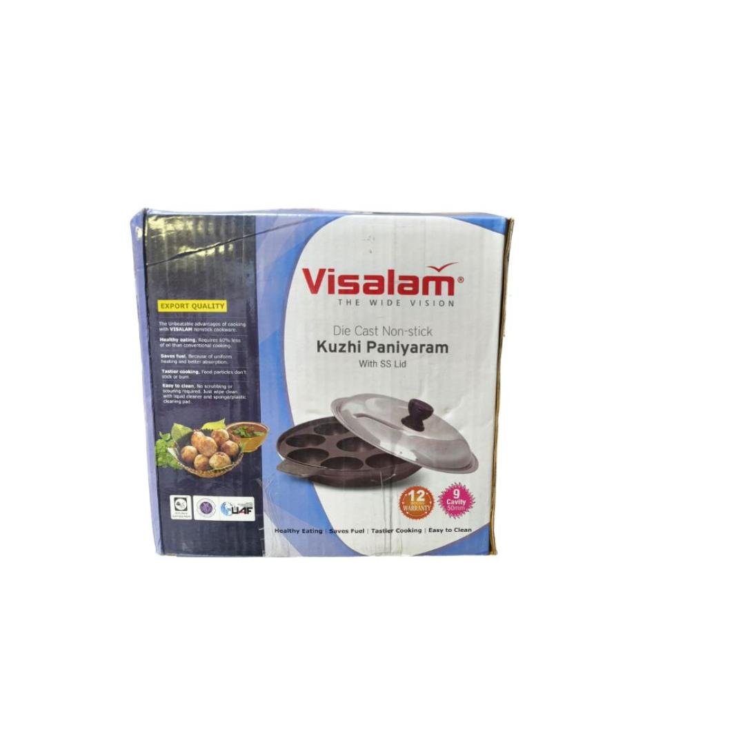 Visalam Non-Stick Kuzhi Paniaram with SS Lid